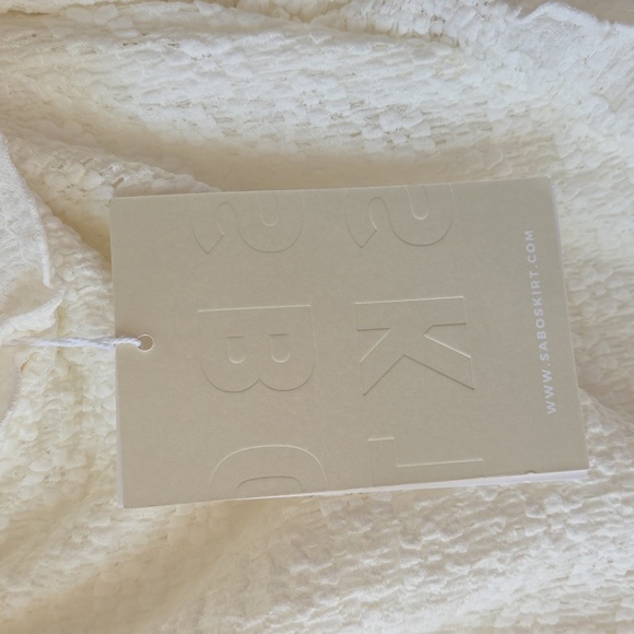 SABO Nola Mini Dress M One Shoulder White NWT $94 - Picture 3 of 9